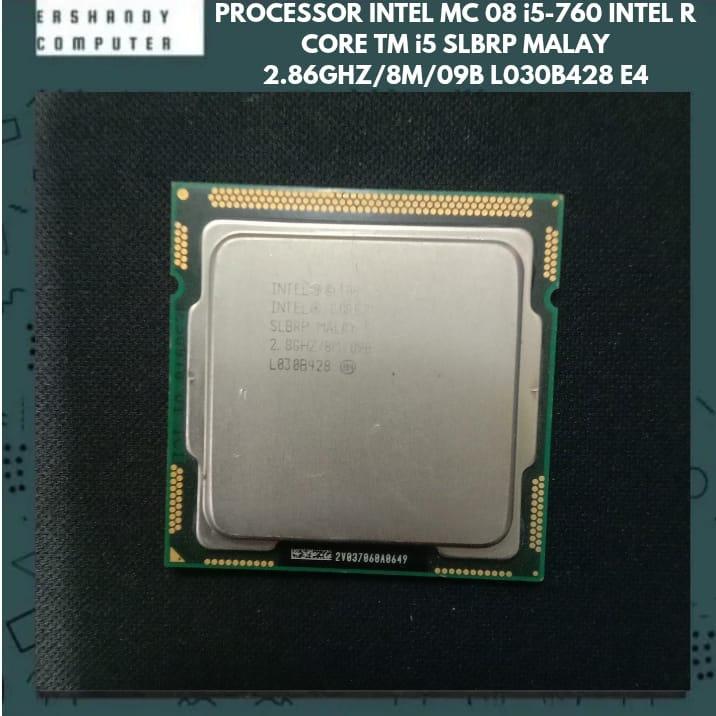 INTEL 08 i5 760 INTEL CORE i5 SLBRP MALAY 2.86GHZ/8M/09B L030B428 PROCESSOR - ercomp1