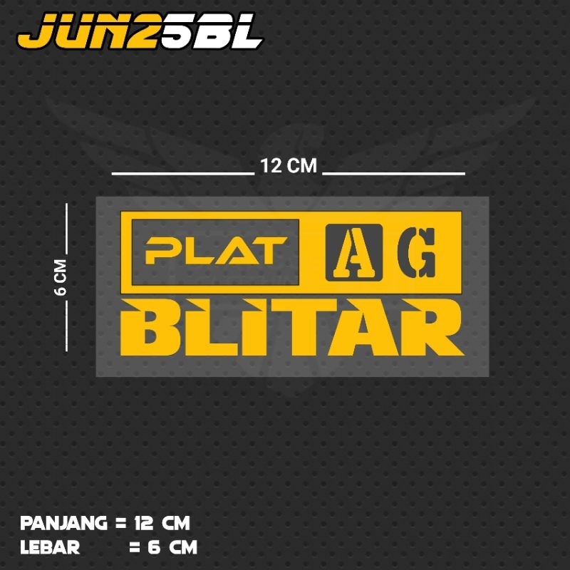 AG BLITAR / JUN25BL JTR PLATE WRITING CUTTING STICKER