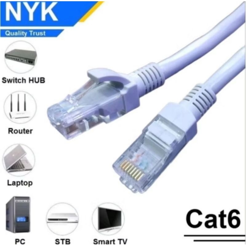 Rj45 cat6 25 เมตร NYK utp lan Cable