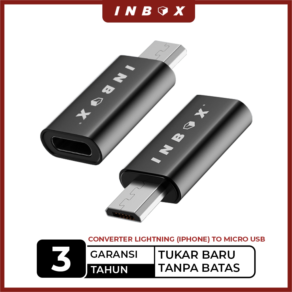INBOX Converter iPhone Lightning เป็น Micro Adapter OTG Connector Adaptor Premium