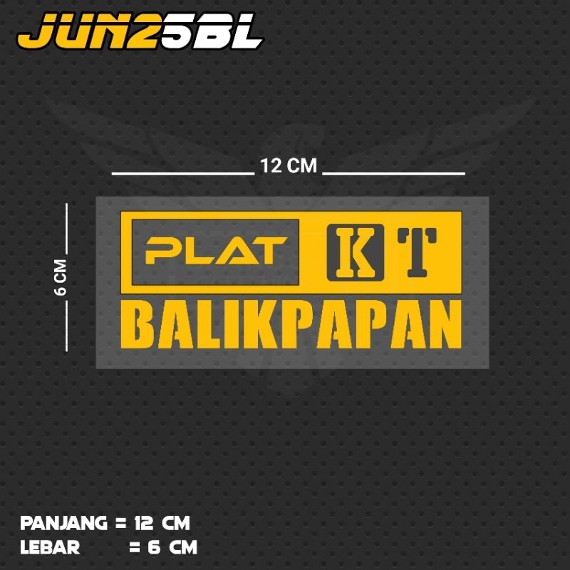 สติ๊กเกอร์ตัดพร้อมจาน KT WRITING BALIKPAPAN / JUN25BL KT