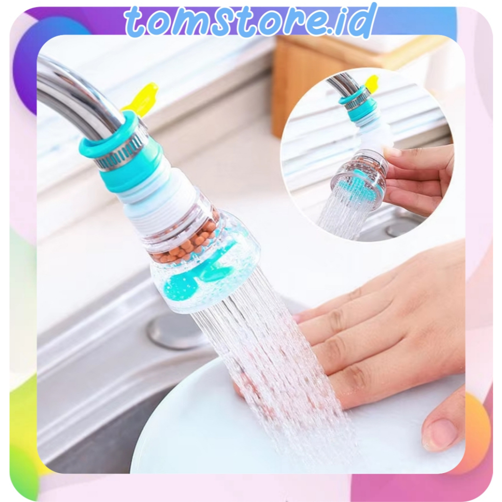 TOMSTORE.ID FLEXIBLE Faucet Connection Anti-Splash Shower Water Filter Faucet Filter R772