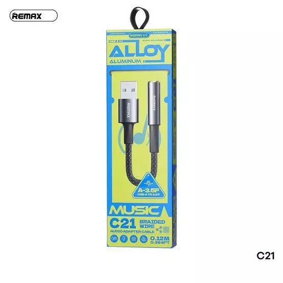 Remax 3.5 to USB Jack Cable C21 / USB to AUX CONNECTION CABLE