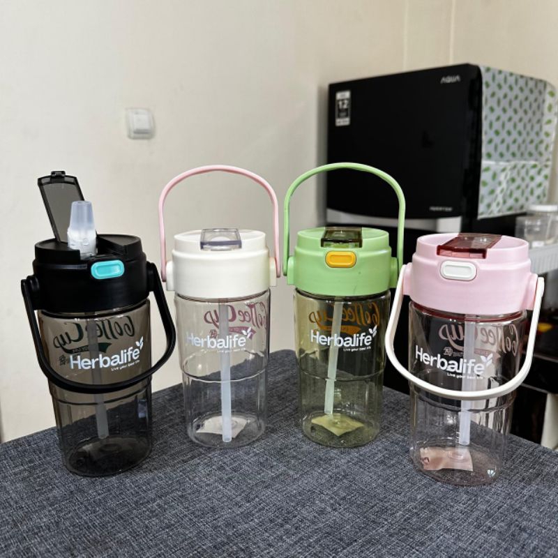 Tumbler ขวดคอลลาเจน ชาคอลลาเจน hlf 600ml พร้อมหลอด