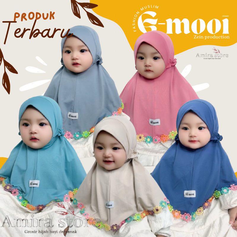 G-MOOI BABY hijab 0-6 เดือน 0-4 ปี BABY JENAY RAINBOW BABY hijab BABY headscarf ok