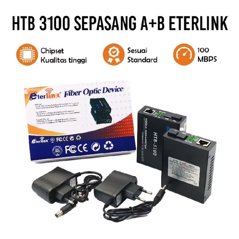 HTB 3100 AB ETERLINK MEDIA CONVERTER A+B