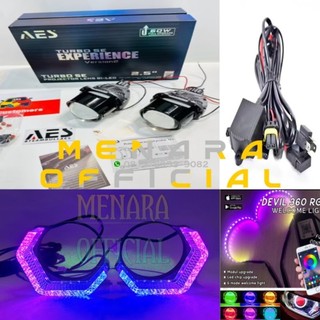 Paket Biled Aes Experience V2 60 watt shroud hexagonal rgb riley combo hemat
