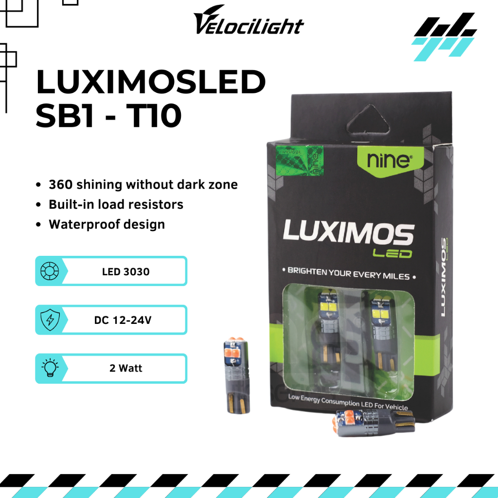 (2 ชิ้น) T10 LED Cabin Series City Plate ไฟเลี้ยวสําหรับรถยนต์และรถจักรยานยนต์ 2W Super Bright SB1 -