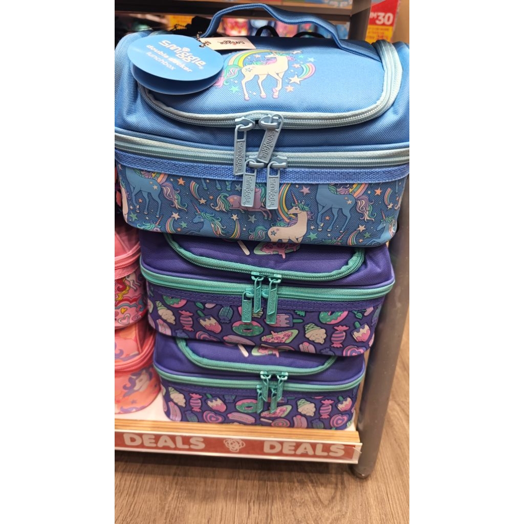 100% Original Smiggle Lunch Bag กระเป๋าใส่ข้าวกลางวันเด็ก Unicorn Shark Car Panda PO Malaysia KL
