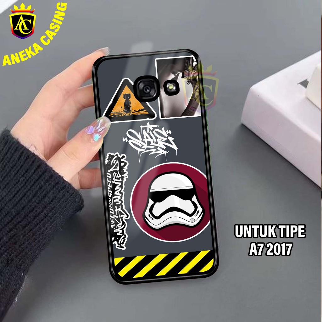 เคส HP SAMSUNG A7 2017 เคส Glossy Hardcase ล่าสุด SAMSUNG A7 2017 เคสโทรศัพท์ [Motif - MOTIF 32] - เ