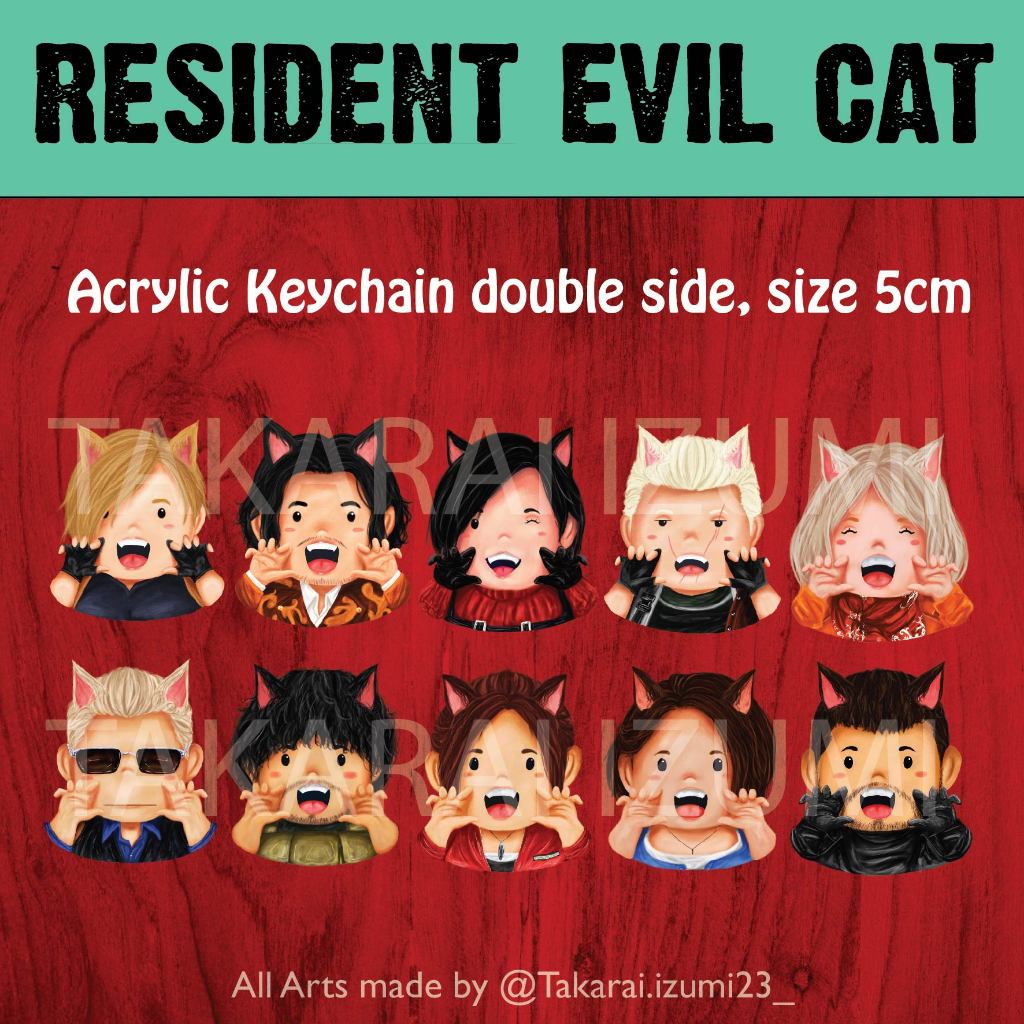 [READ DESCRIPTION] Resident Evil, Cat Series | พวงกุญแจ | โดย: Takarai Izumi