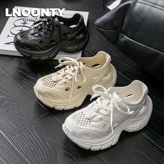 LNOONTY Sepatu anak-anak Korea terbaru sepatu olahraga sepatu tebal atasan tinggi sepatu olahraga sandal anak-anak ringan dan lembut