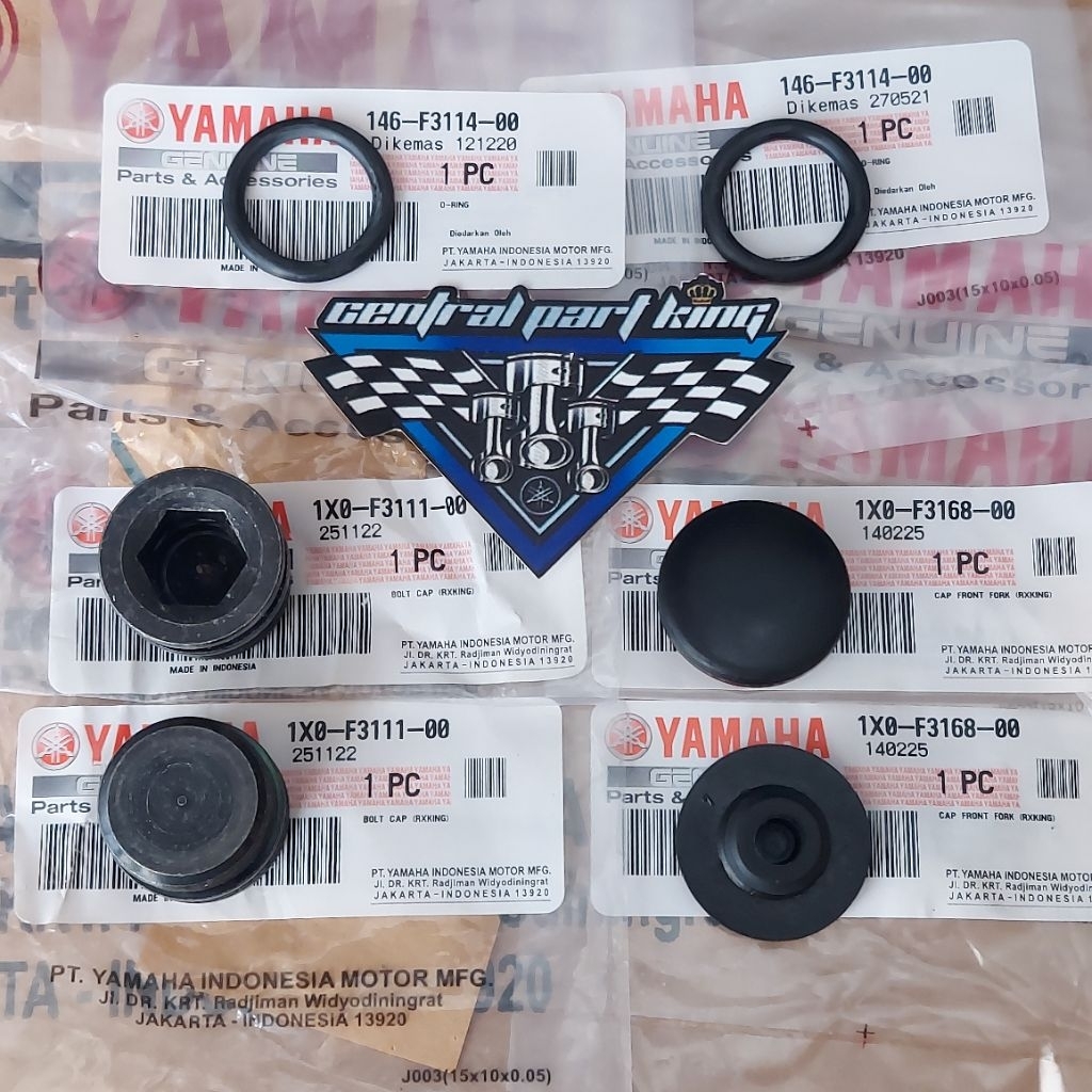 BOLT, GASKET, FRONT FORK COVER RUBBER RX KING, RXZ, RZR, RXS ORIGINAL YAMAHA 1X0-F3168-00 146-F3114-