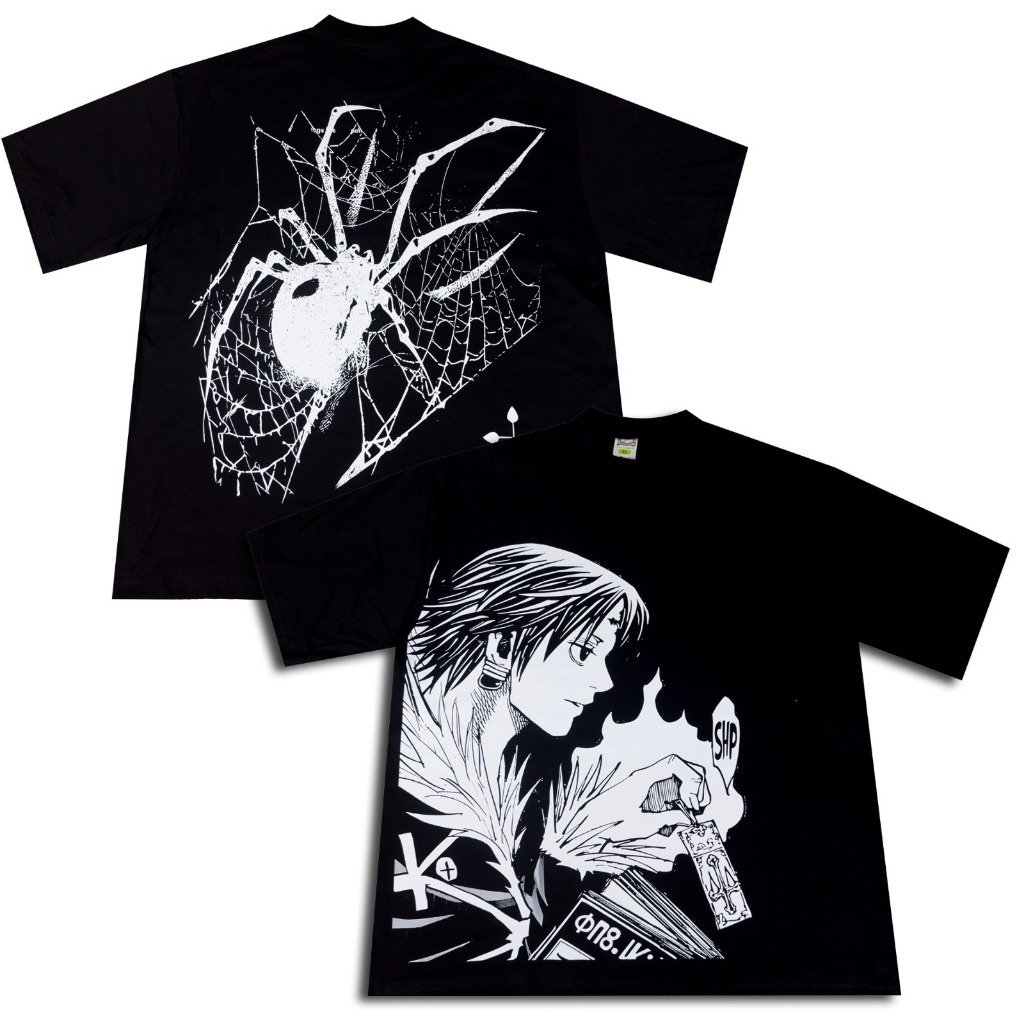 VONSEEY CHROLLA GENEI RYODAN BW HUNTER X HUNTER ANIME MANGA สีดํา OVERSIZE เสื้อยืด