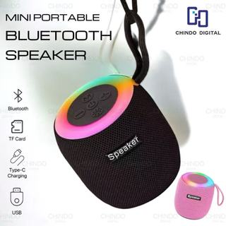 [CID] Speaker Bluetooth SH309 Mini Speaker Portable Wireless Bluetooth Small Size with Lanyard Design MP3 Player Handphone TV Radio RGB Bluetooth Led Light Effect Display