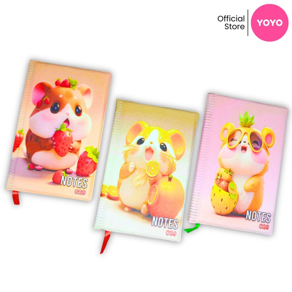 YOYO Notebook Aesthetic CUTE HAMSTER 84 Sheets School Stationery Notebook