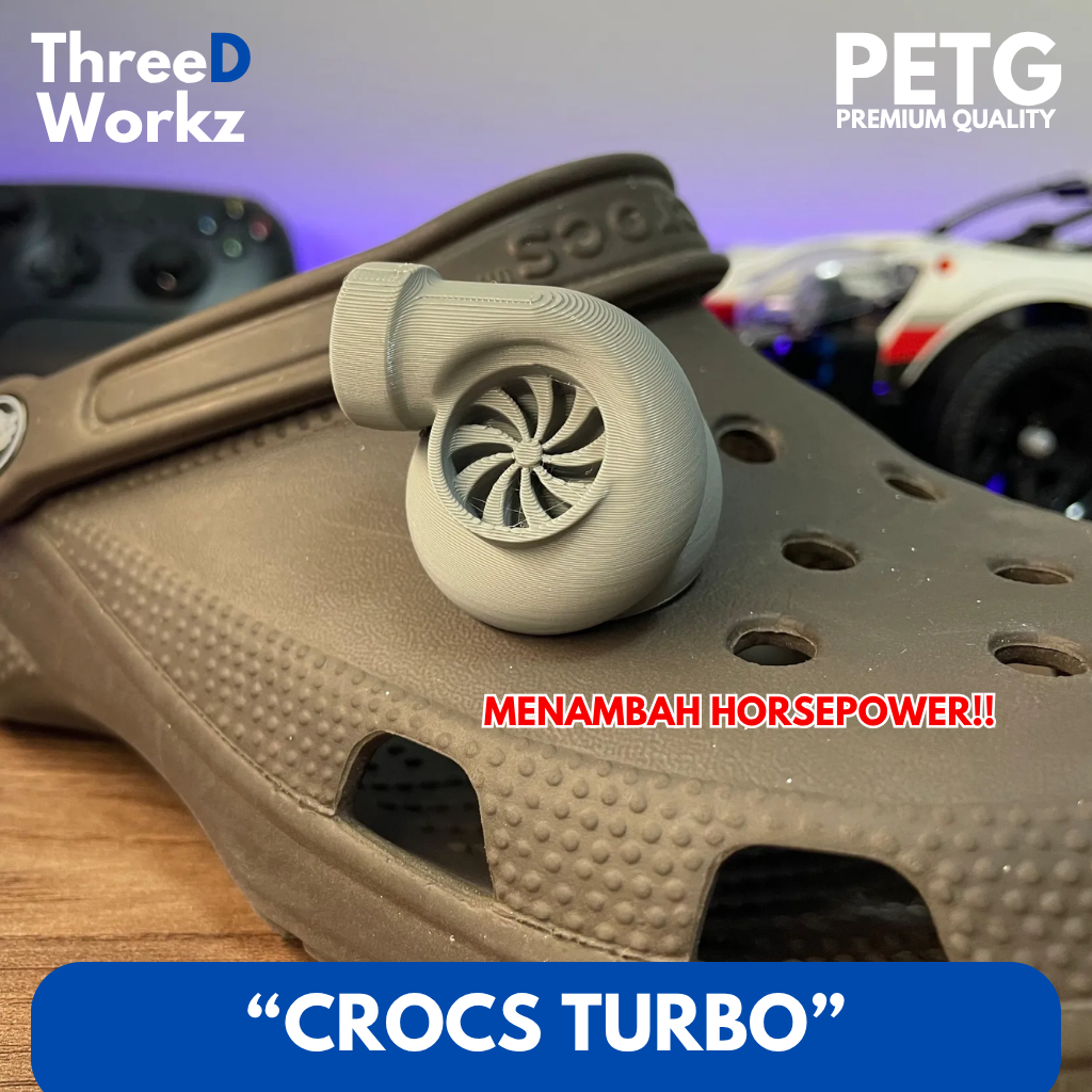 รองเท้าแตะ CLOG CHARMBITZ PIN ACCESSORIES MODEL TURBO CAR RACING STUTUTU