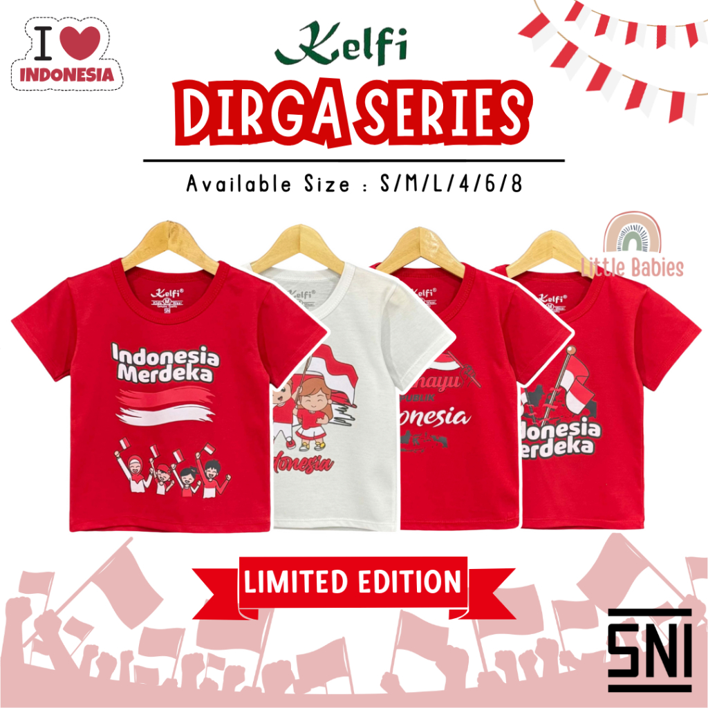 [LIMITED EDITION] เสื้อยืด KELFI INDEPENDENCE CHILDRENS AGES 1-7 ปี "DIRGA SERIES" / AUGUST CHILDREN