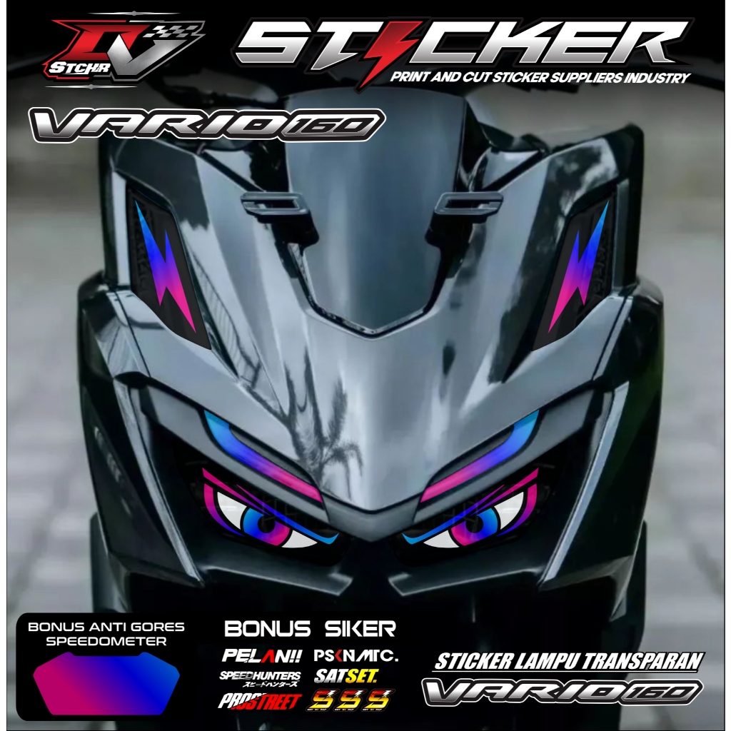 ใหม่ VARIO 160 MOTORCYCLE HEADLIGHT STICKER - VARIO 160 05 HEADLIGHT EYEBROW STICKER