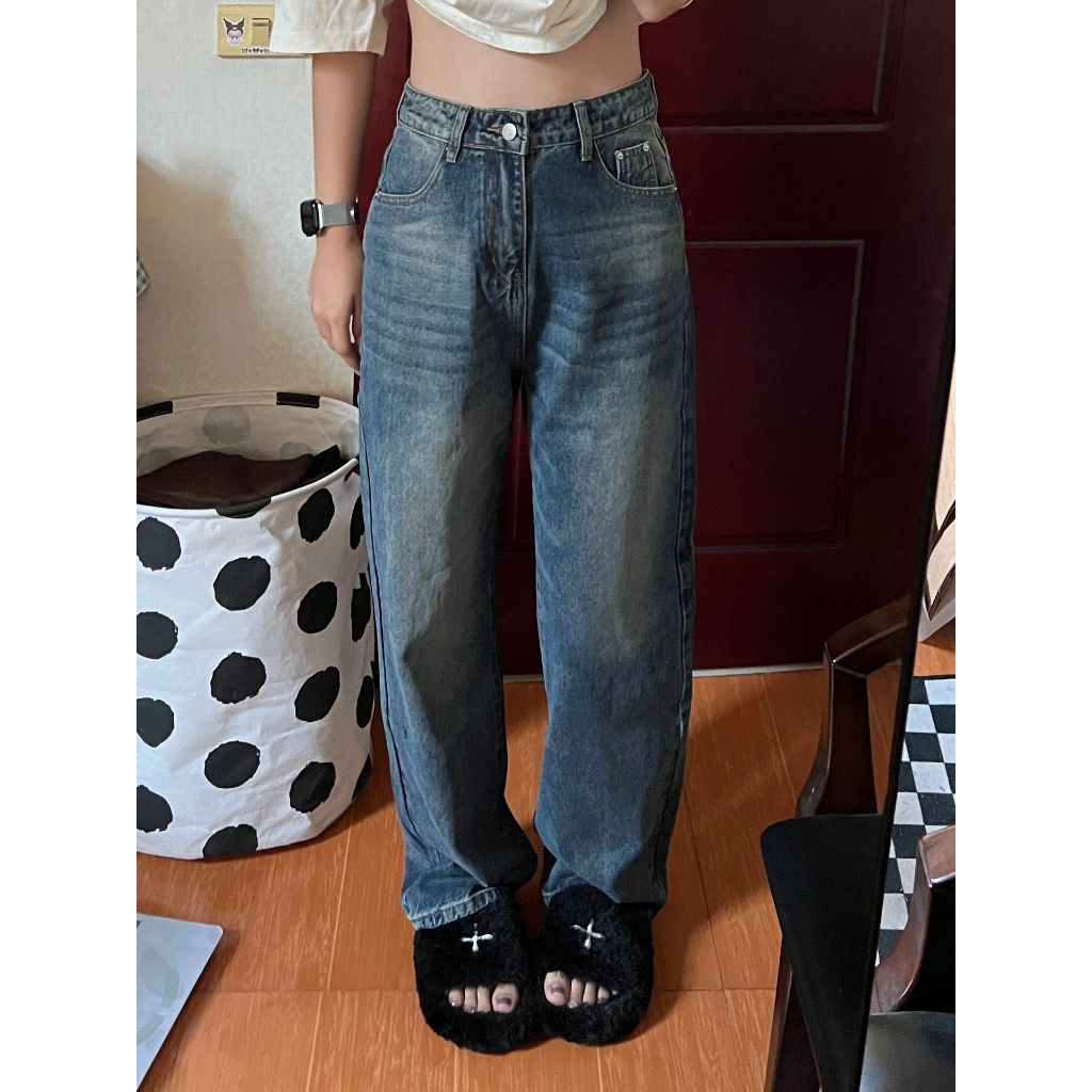 YOYO - New Highwaist Womens Retro Blue Jeans Premium Baggy Pants