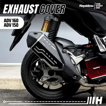 ฝาครอบท่อไอเสีย ADV 150 & ADV 160 (FLAT BIG) HAYAIDESU ชิลด์ป้องกันท่อไอเสียรถจักรยานยนต์