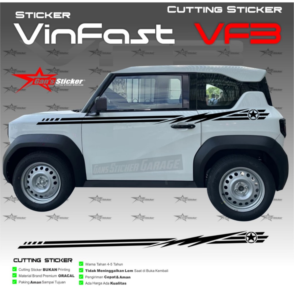 Vinfast VF3 สติ๊กเกอร์ตัดรถ Variation Vinfast VF3