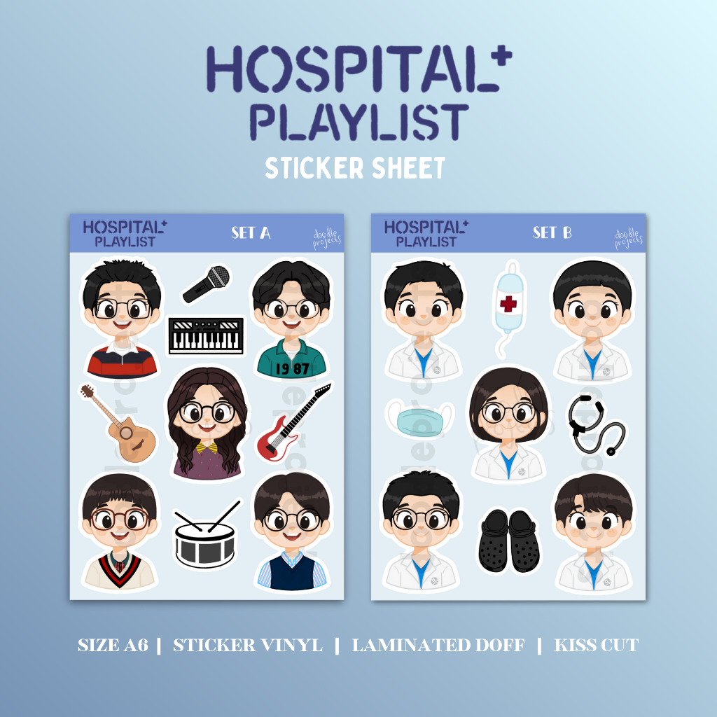 Playlist โรงพยาบาล [แผ่นสติ๊กเกอร์สินค้า Kdrama Fanart