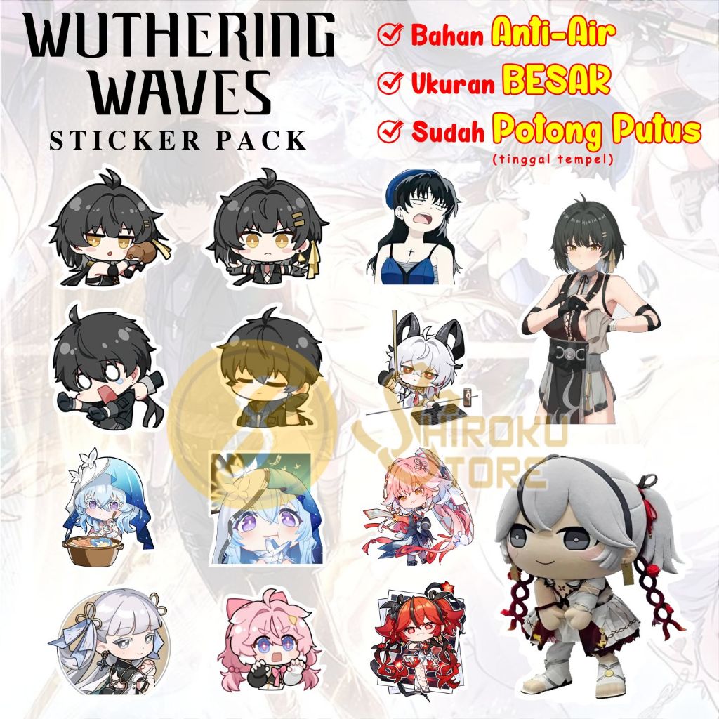 Wuthering Waves Premium Sticker Pack / Set สติ๊กเกอร์กันน้ํา Anime Kuro Games Wuwa Rover Camellya Wa