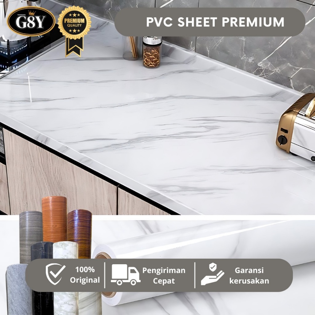 PVC SHEET (กาวแล้ว)/Deco Sheet เคลือบเฟอร์นิเจอร์/สติ๊กเกอร์แผ่น PVC พร้อมไม้ motif/marble motif