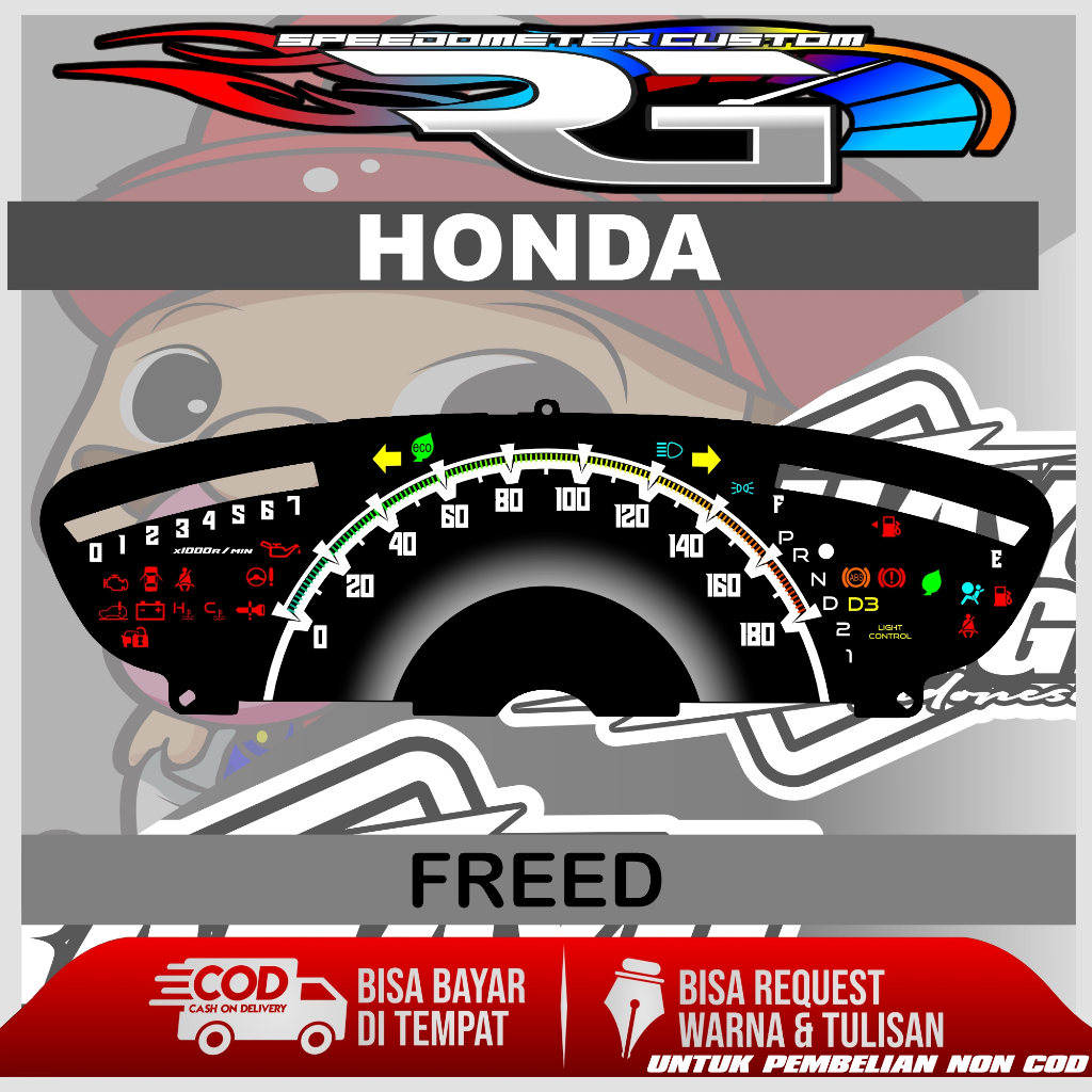 บอร์ด SPEEDOMETER ที่กําหนดเอง HONDA FREED CUSTOM SPEEDOMETER PANEL HONDA FREED