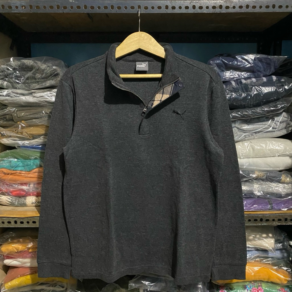 Pumv Half Zip Sweat สีเทา ไซส์ L 67x53