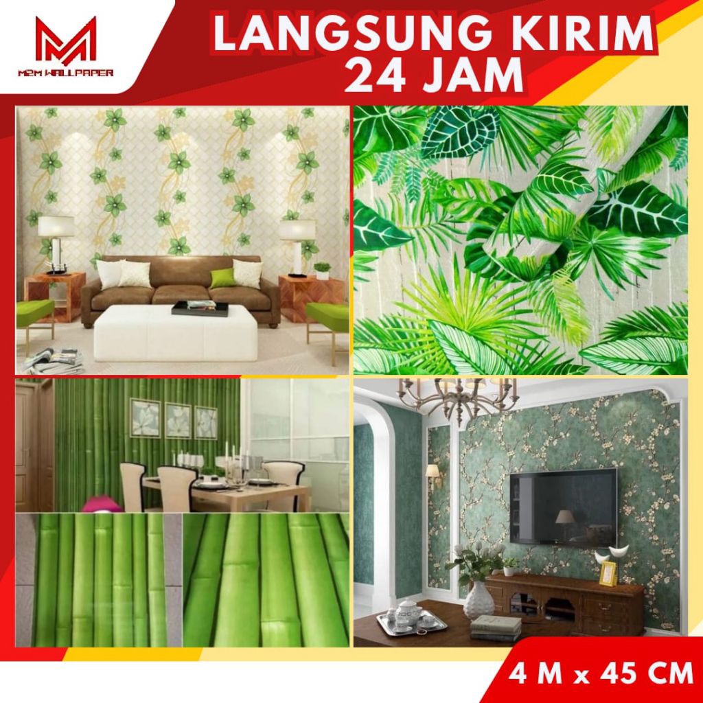 M2M กระดาษติดผนัง WALLPAPER ห้องนั่งเล่นวอลเปเปอร์ติดผนังห้องนอนวอลเปเปอร์ติดผนังความงามวอลเปเปอร์ติ