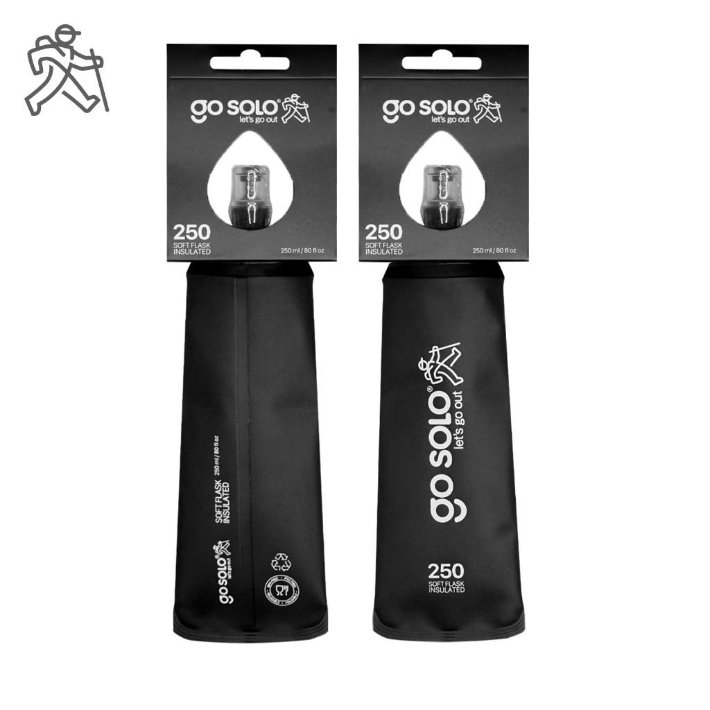 Go Solo Soft Flask 250ml - สีดํา