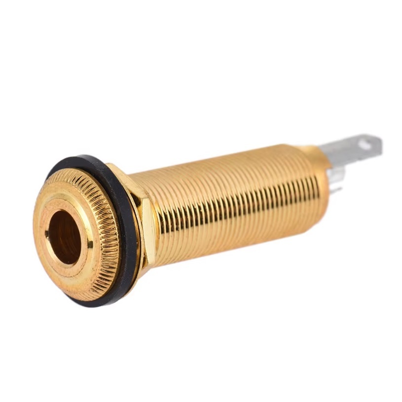 OUTPUT JACK BASS TUBE GOLD COLOR AG250 / หญิง TIMER OUTPUT BASS GUITAR (SC2875)