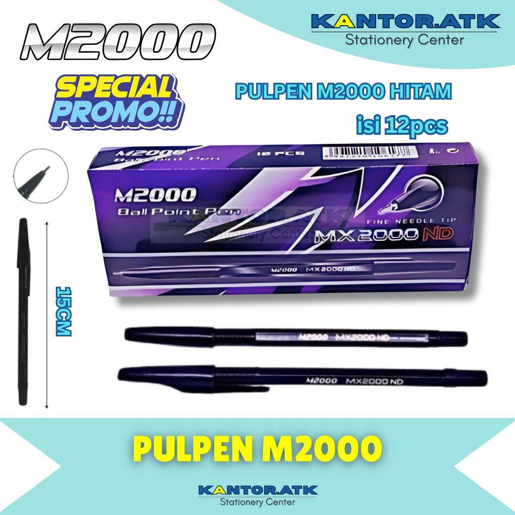 (12PCS) ปากกาลูกลื่น M2000 ปากกาลูกลื่น - MX2000 ND