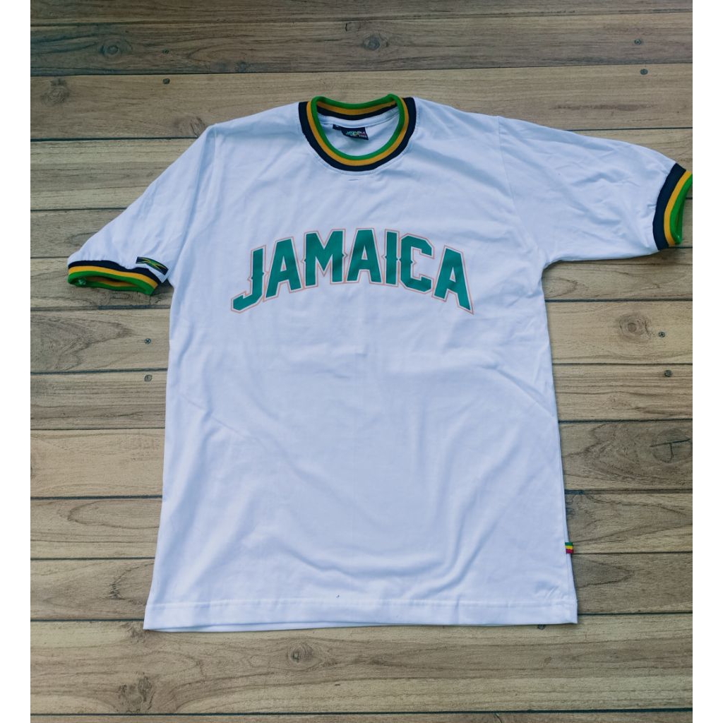DJATIE SHOP x JATIMAIKA เสื้อยืดสีขาว jamaica tshirt reggae oblong เสื้อยืดผู้ชายผู้หญิง tjp ซี่โครง
