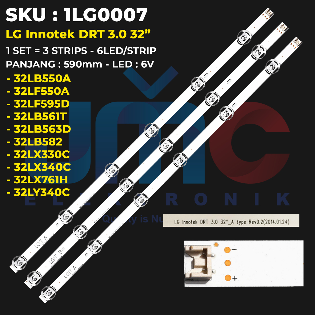 LG 32 นิ้ว TV Backlight 32LB550 32LF550 32LF595 32LB561 32LB563 32LB582 32LY340 32LX330 32LX340 32LX