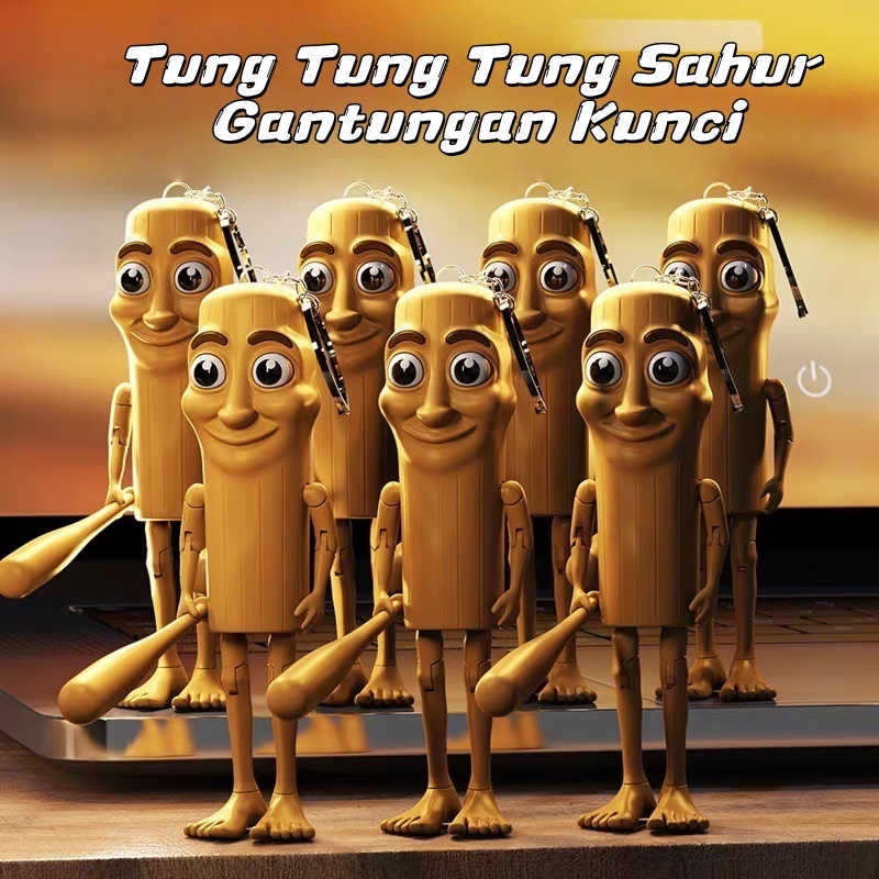 GANTUNGAN Tung Tung Sahur พวงกุญแจ Anomali Brainrot/น่ารัก Fairy Tung Tung Sahur ตัวละคร Ikonik Sahu