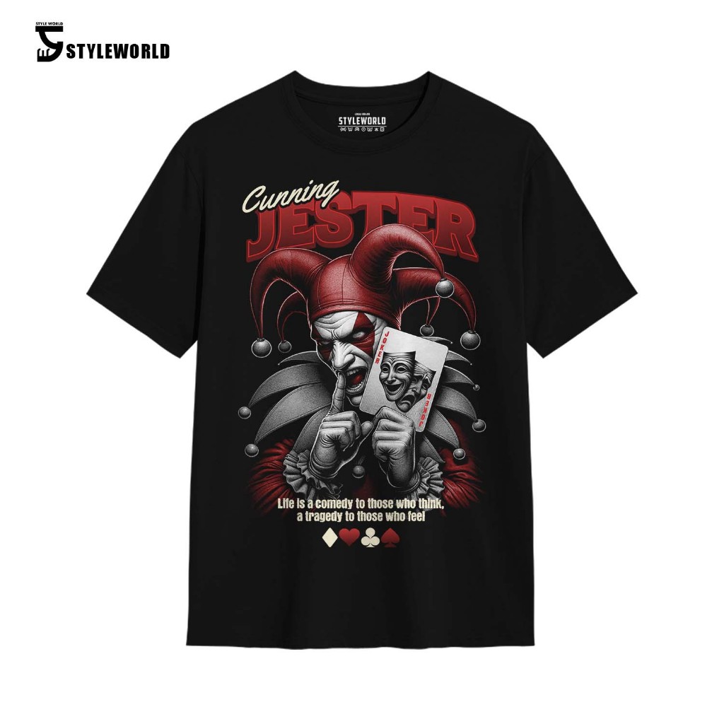 STYLEWORLD - เสื้อยืด Joker Graphic Mens Distro 24s Cotton Combed