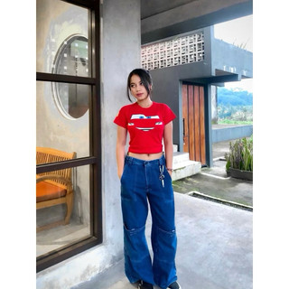 Crop Tee Mc Queen Vol.2 / Longsleeve / Crop Tee / Crop Top / Kaos Wanita Combed Panjang Polos Baju Atasan  Katun Tshirt Cewek Pendek Dewasa Mcqueen