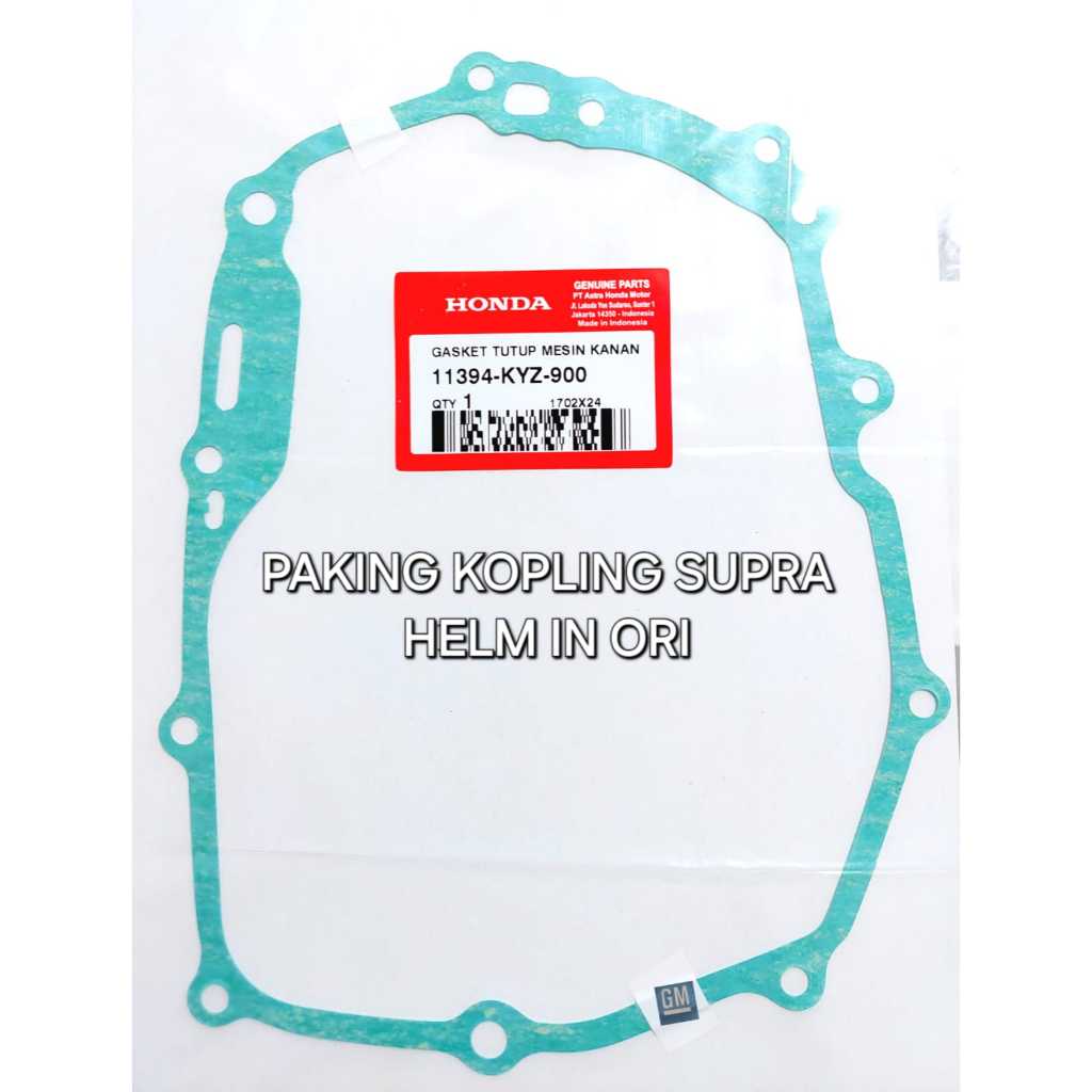 ปะเก็นคลัตช์หมวกกันน็อค Supra ใน ORI 11394-KYZ-900