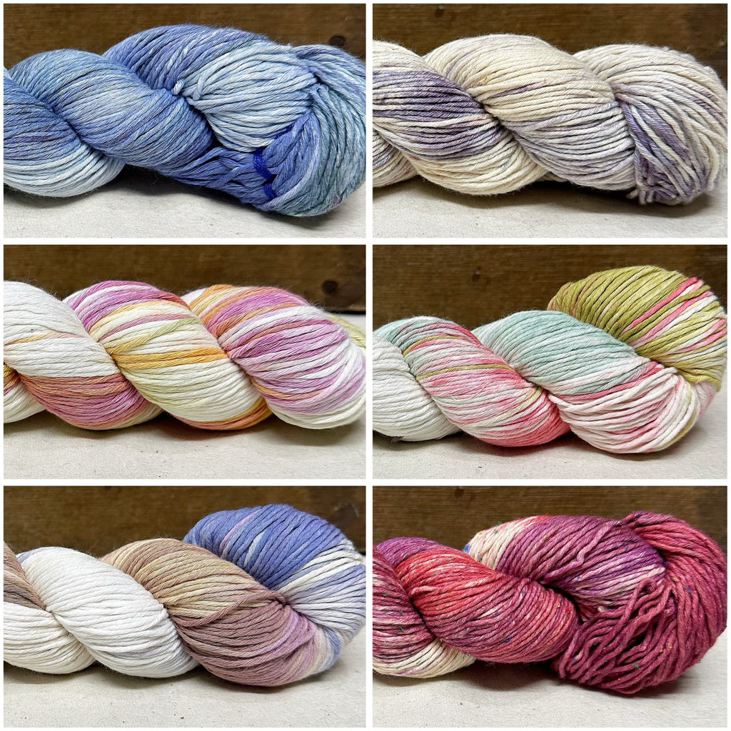 เส้นด้ายถัก SCB Ombre (ย้อมมือ / ย้อมมือ / หวี / สําลีเนื้อนุ่ม Bigply Ombre)