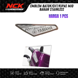 ฝาครอบพัดลม CVT EMBLEM MIO STAINLESS MATERIAL YAMAHA อุปกรณ์เสริมรถจักรยานยนต์