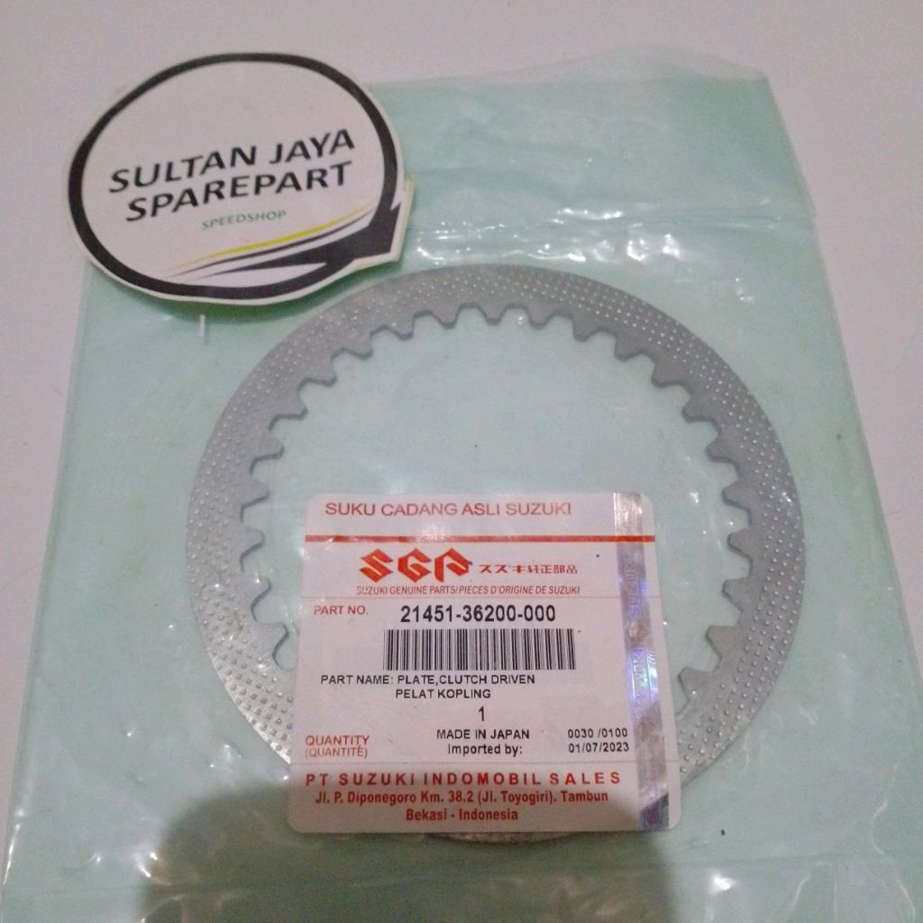 จานคลัทช์ / DISC CLUTCH TOTOL SUZUKI TS / RGR ORIGINAL SGP Pnp SATRIA FU
