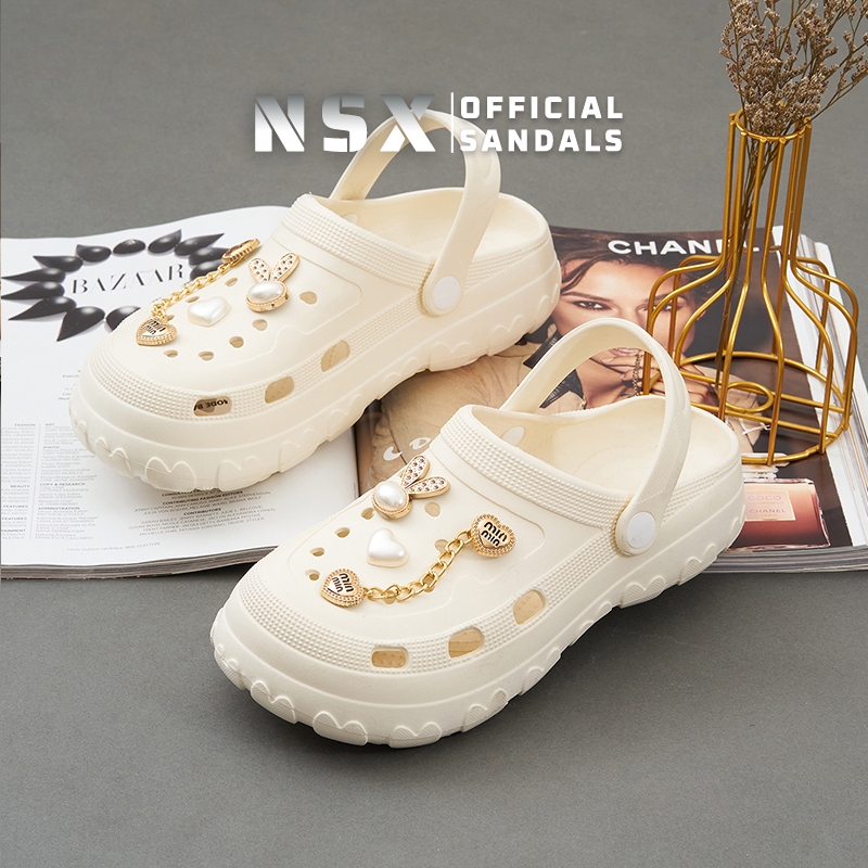 ใหม่ล่าสุด NSX 2025 เกาหลี Wedges รองเท้าแตะผู้หญิง Premium Slop รองเท้าแตะแพลตฟอร์มรองเท้าแตะผู้หญิ