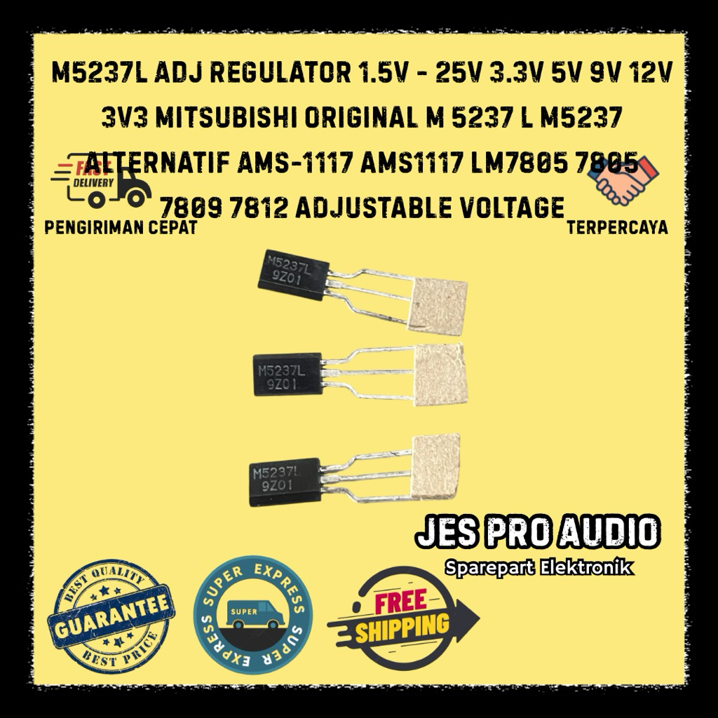 M5237L ADJ Regulator 1.5V - 25V 3.3V 5V 9V 12V 3V3 Mitsubishi Original M 5237 L M5237 Alternative Am