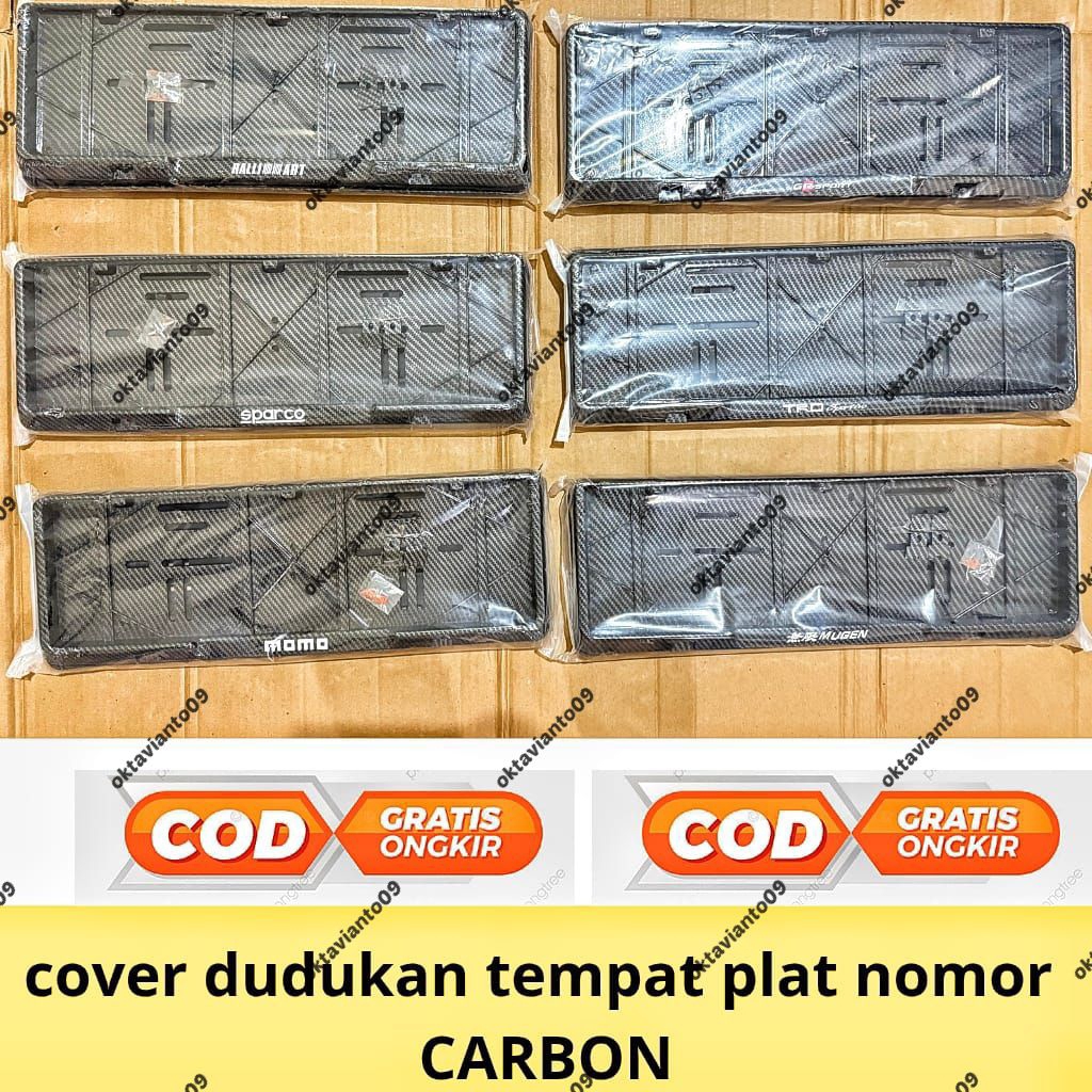 ป้ายทะเบียนคาร์บอนสากล/ที่วาง trd momo momo momo moolen Gr sport ralliart Sparco