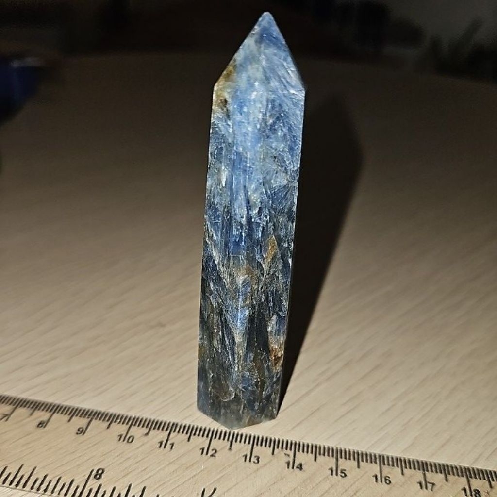 Natural Deep Blue Kyanite Tower Tanzania Crystal Stone UV Reactive (BK3)