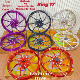 Velg Delkevic M8 Vario 125 150 160 Cbs Beat Vario 110 Scoopy Mio Sporty Soul Smile Mio M3 Original DND Uk 140-160 ring 17