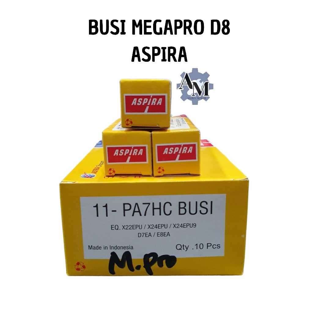 MEGAPRO GL100 GLPRO CB100 TIGER ASPIRA PA7HC D8EA SPARK PLUG